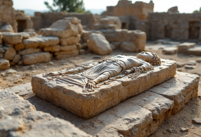 Rilievo funebre scoperto a Pompei, simbolo di antiche tradizioni