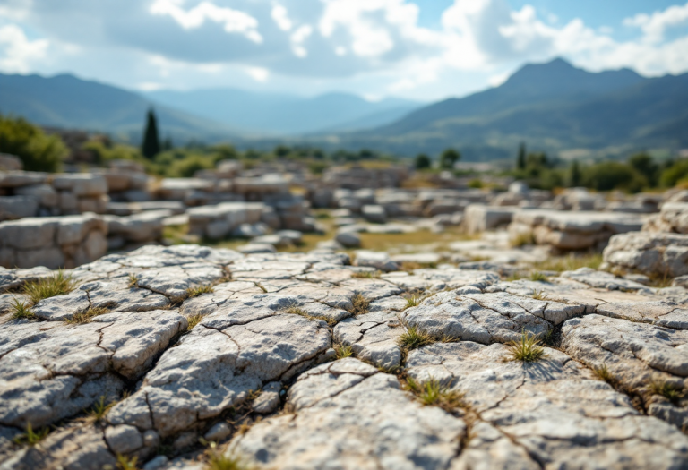 Rovine dell'antica città macedone di Lyncus