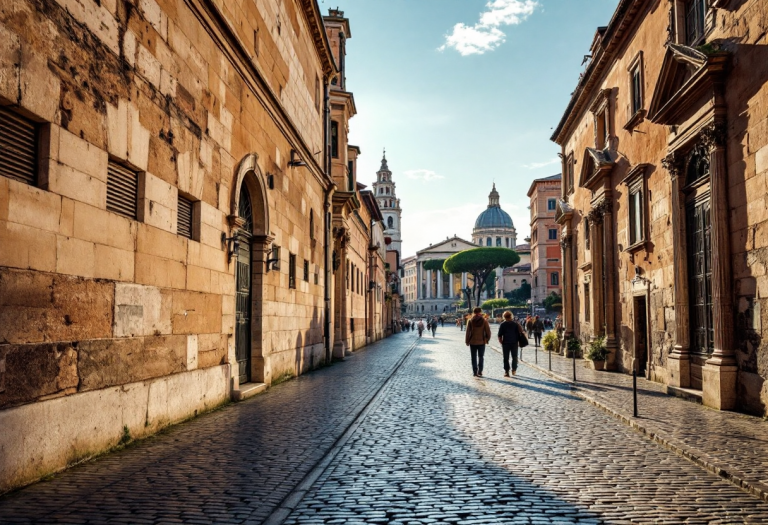 Panorama suggestivo di Roma e dei Castelli Romani