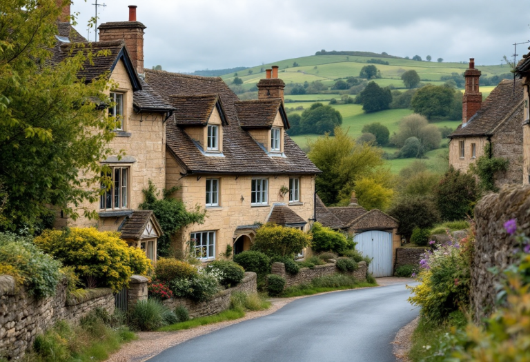 Panorama dei villaggi pittoreschi delle Cotswolds
