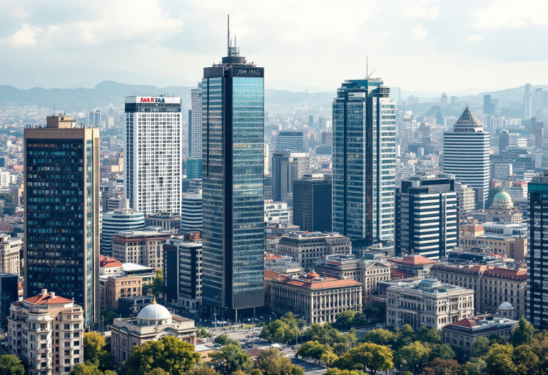 Vista di un edificio moderno ad Ankara, candidato Unesco