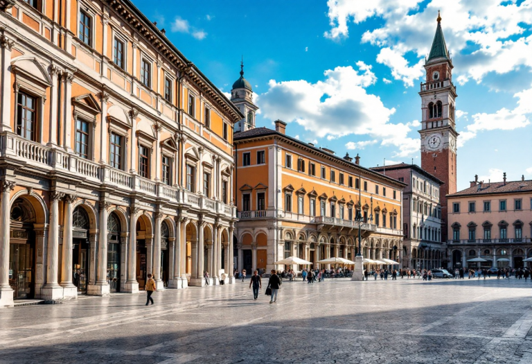 Vista panoramica di Vicenza con i suoi monumenti storici