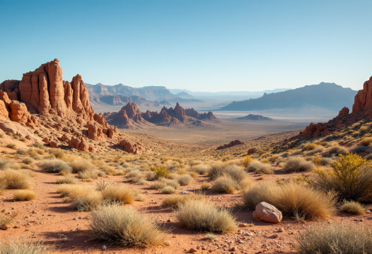 Panorama delle Bardenas Reales, un parco naturale spagnolo