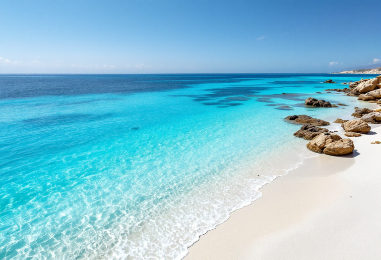 Spiaggia Calo des Mort a Formentera con acque cristalline