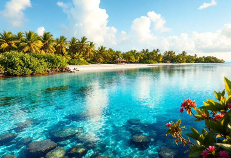 Vista panoramica di Cayo Cochinos, un'isola tropicale