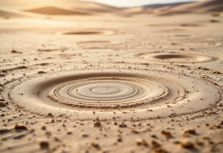 Cerchi delle fate nel paesaggio namibiano
