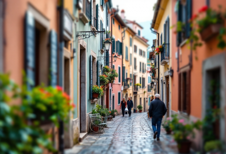 Vista panoramica di Chiavari nel Golfo del Tigullio