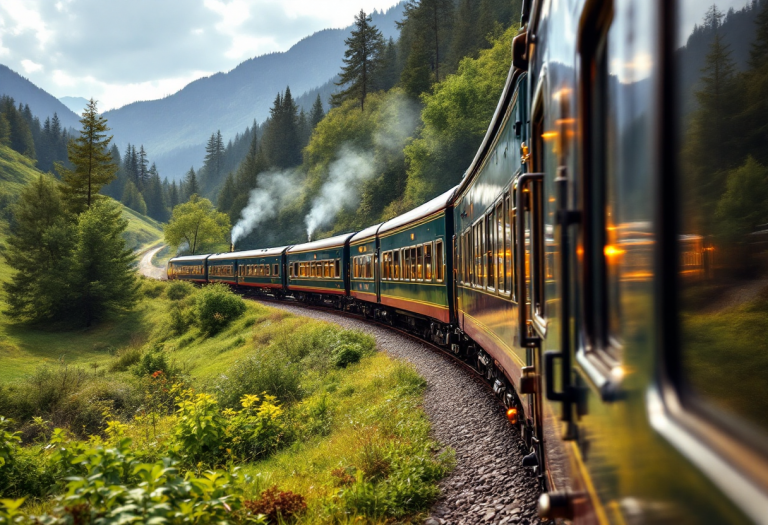 Treno Costa Verde Express immerso nella natura