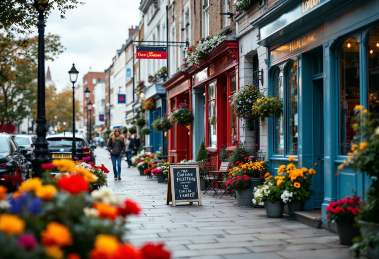 Vista di Elizabeth Street, una delle vie più trendy di Londra