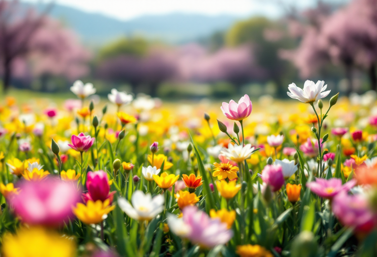 Fiori colorati e cultura nei festival primaverili italiani