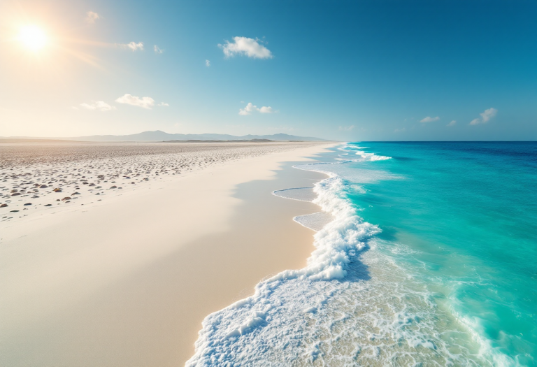 Spiaggia di Formentera con acque cristalline e sabbia bianca