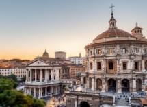 Vista del Foro Italico, simbolo dell'architettura sportiva in Italia