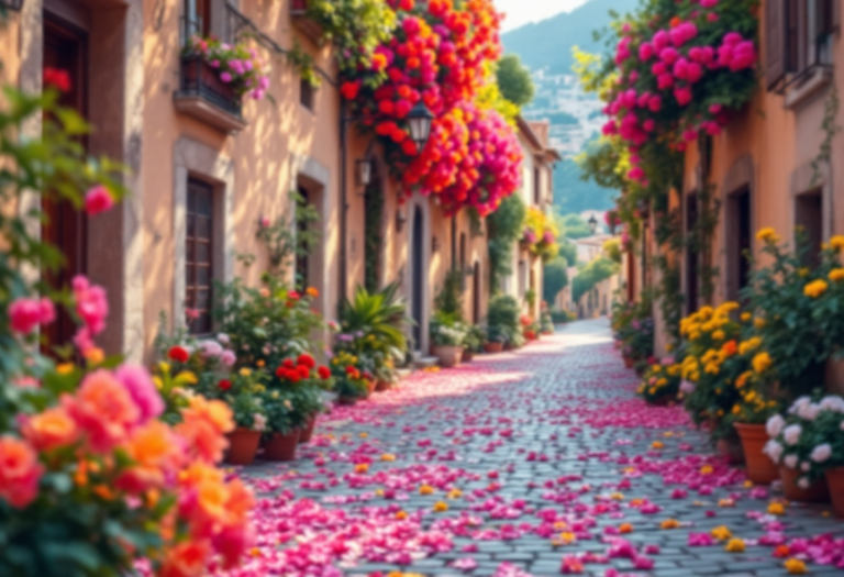 Infiorate 2025 in Italia con colori vivaci e dettagli artistici