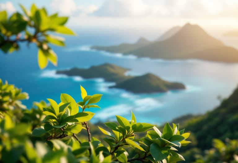 Vista panoramica delle isole Chagos, un paradiso tropicale