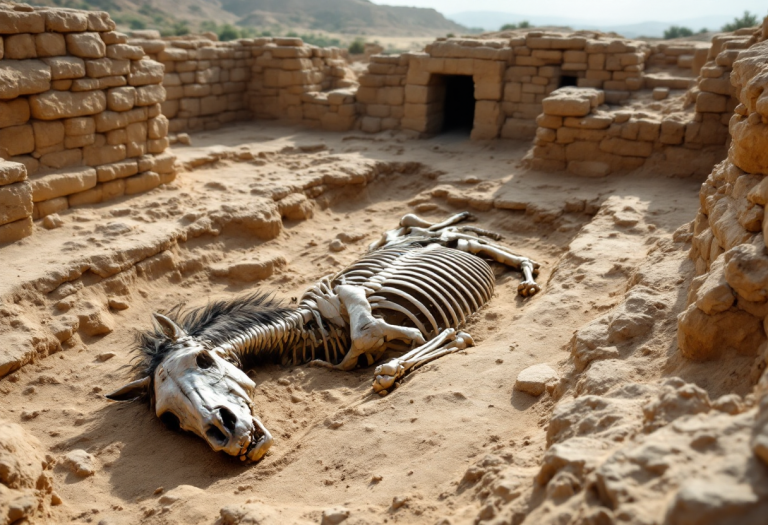 Immagine della necropoli scoperta a Padova