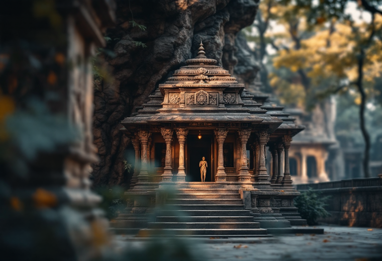 Visitatori rispettano le tradizioni nei templi induisti