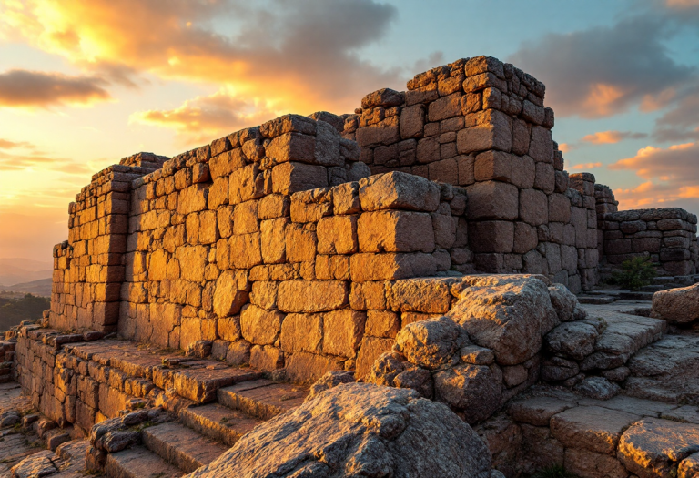 Vista panoramica delle rovine di Sacsayhuamán in Perù