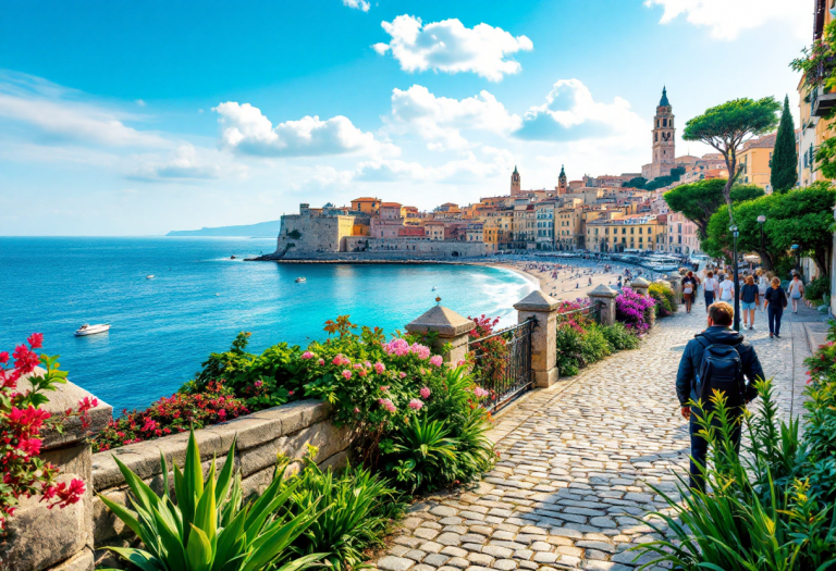 Panorama di La Spezia con arte e mare sullo sfondo