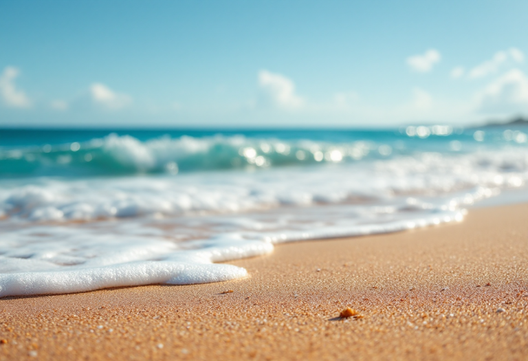 Spiaggia italiana affollata durante le vacanze estive 2025