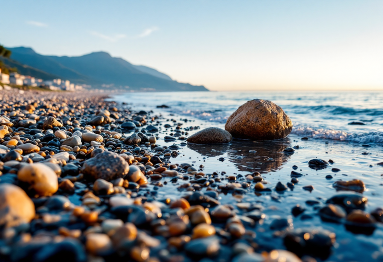 Vista panoramica delle spiagge liguri con mare e natura