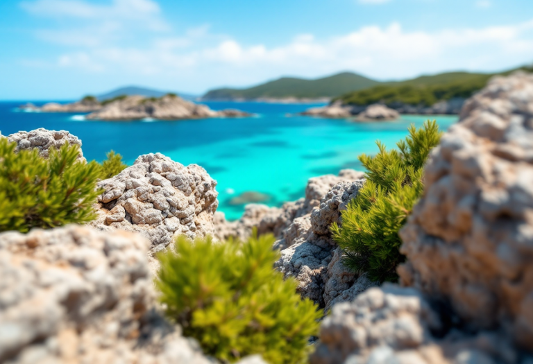 Panorama dell'arcipelago di La Maddalena in Sardegna