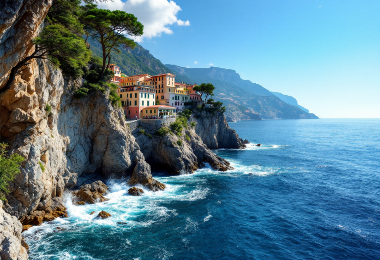 Panorama della Via della Costa in Liguria con natura e cultura