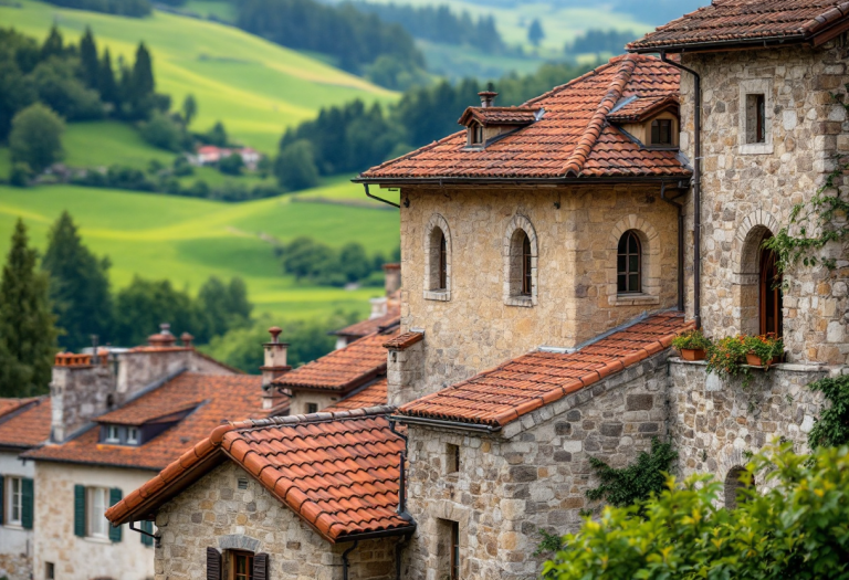 Vista panoramica di un borgo nascosto in Lombardia