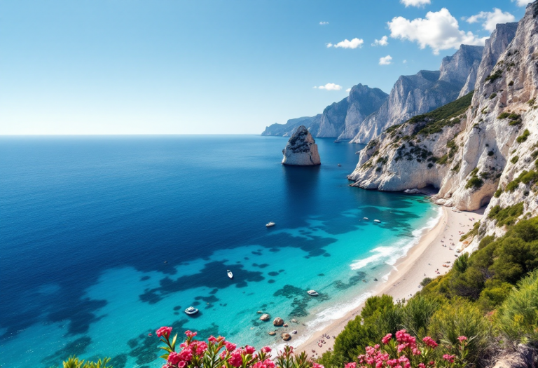 Vista panoramica della Calanque d'En Vau in Provenza