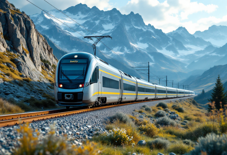 Treno Eurocity in partenza da Pisa verso Zurigo