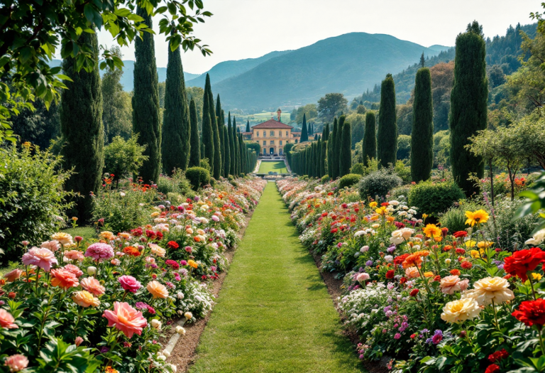 Vista del Giardino dei Principi a Capodimonte, Napoli