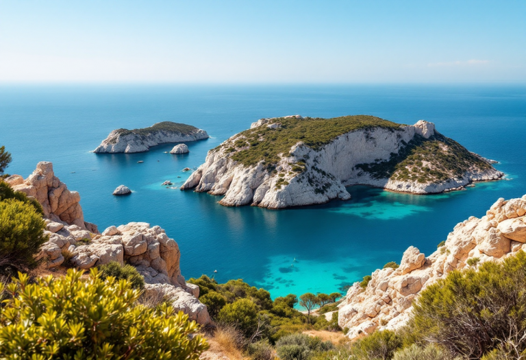 Vista panoramica di un'isola segreta in Sardegna