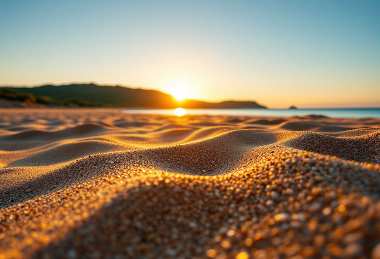 Spiaggia della Sardegna con vista su acque cristalline