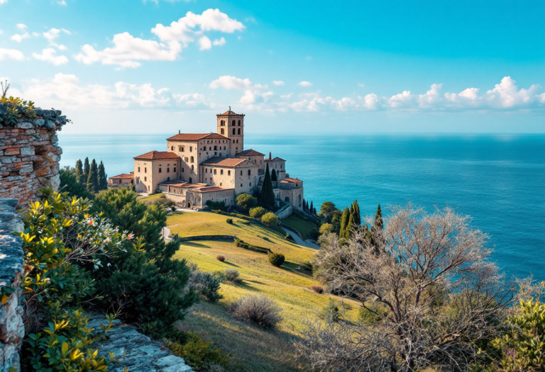 Vista panoramica di San Fruttuoso in Liguria