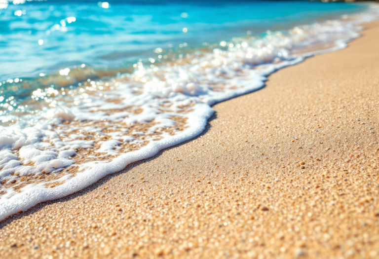 Una delle spiagge più belle della Puglia con acque cristalline