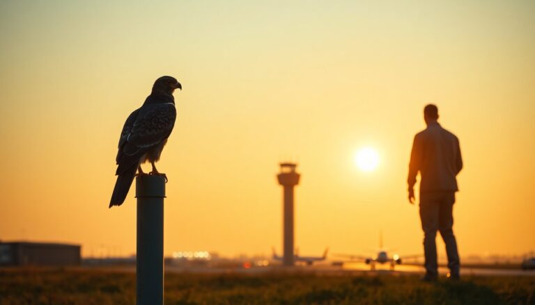 Perché ci sono i falchi negli aeroporti e cosa fanno