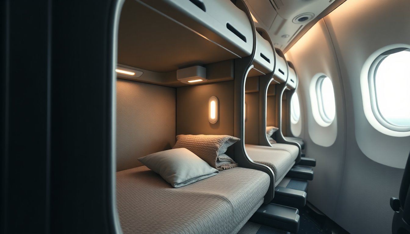 Skynest di Air New Zealand: capsule a castello per i voli ultra-lunghi
