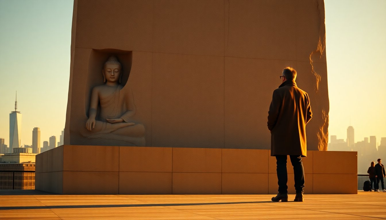 Statua monumentale omaggia i Buddha di Bamiyan lungo la High Line